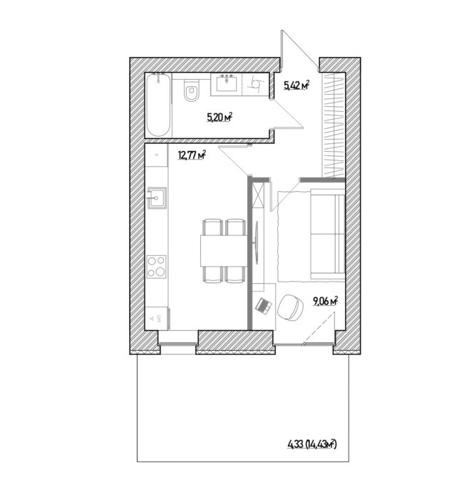 Типова кавартира 46 будинків 3 – 5