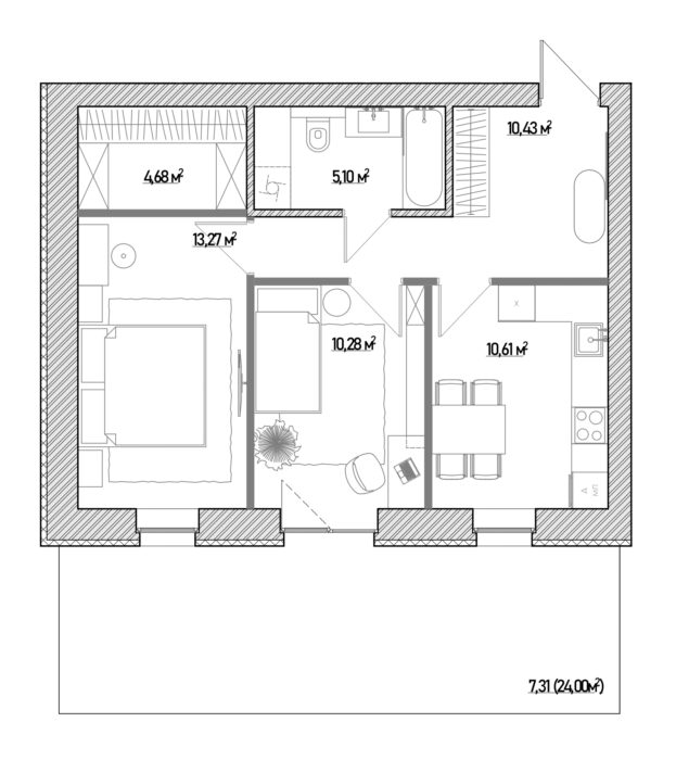 Типова кавартира 47 будинків 3 – 5