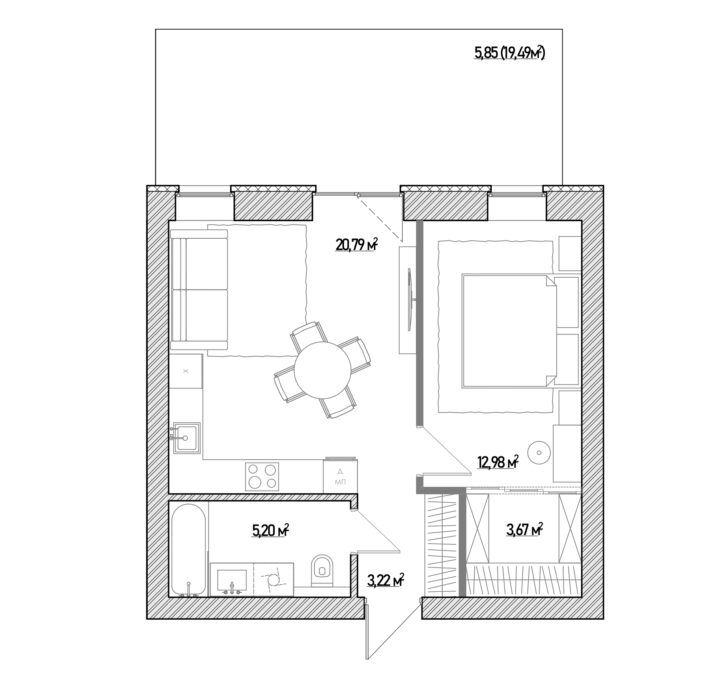Типова кавартира 49 будинків 3 – 5