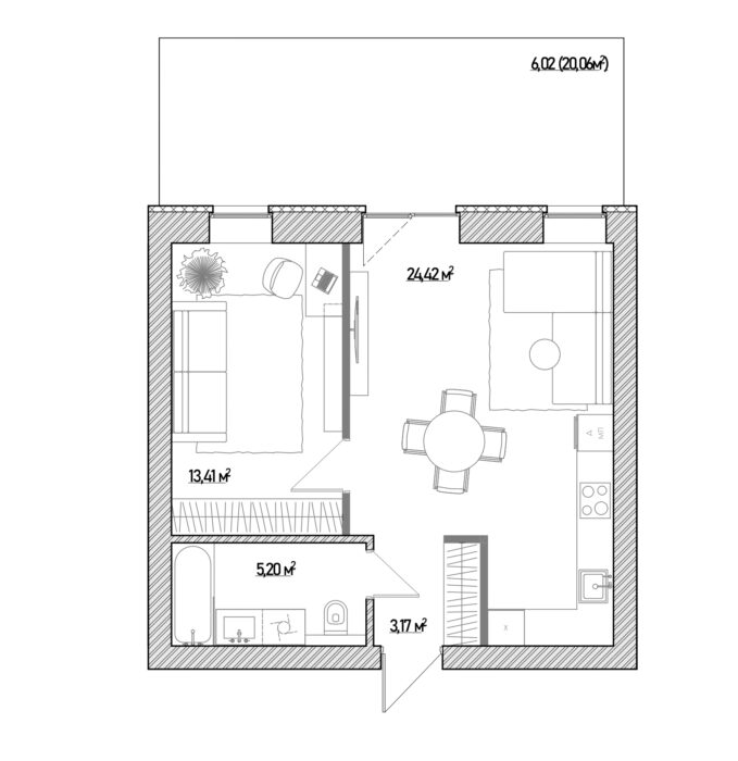 Типова кавартира 51 будинків 3 – 5