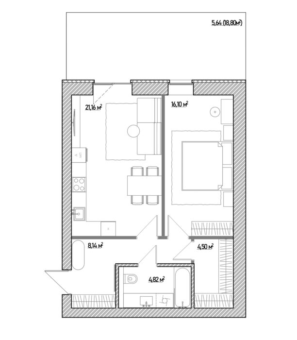 Типова кавартира 52 будинків 3 – 5