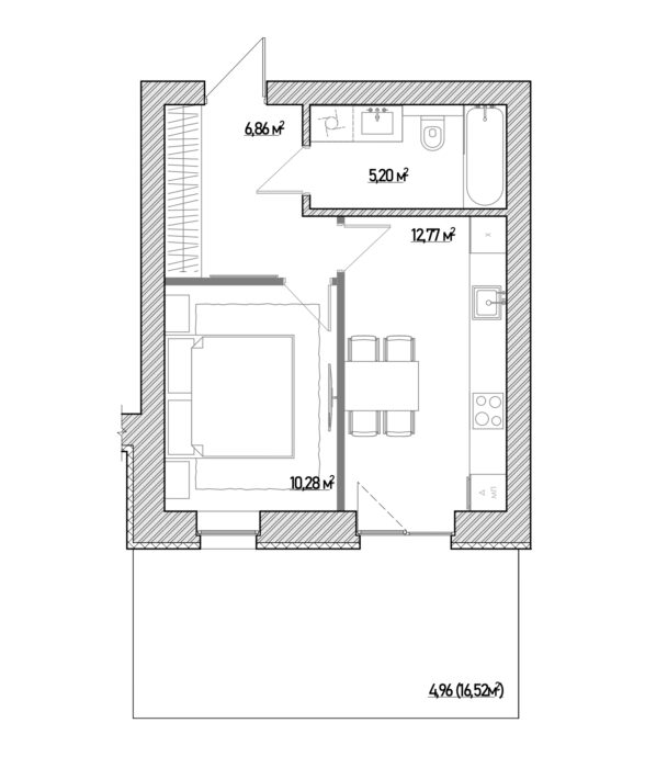 Типова кавартира 54 будинків 3 – 5