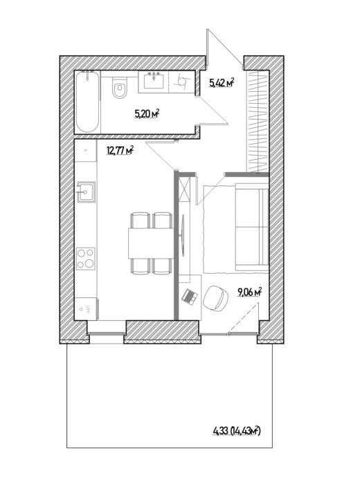 Типова кавартира 1 будинків 4 – 6