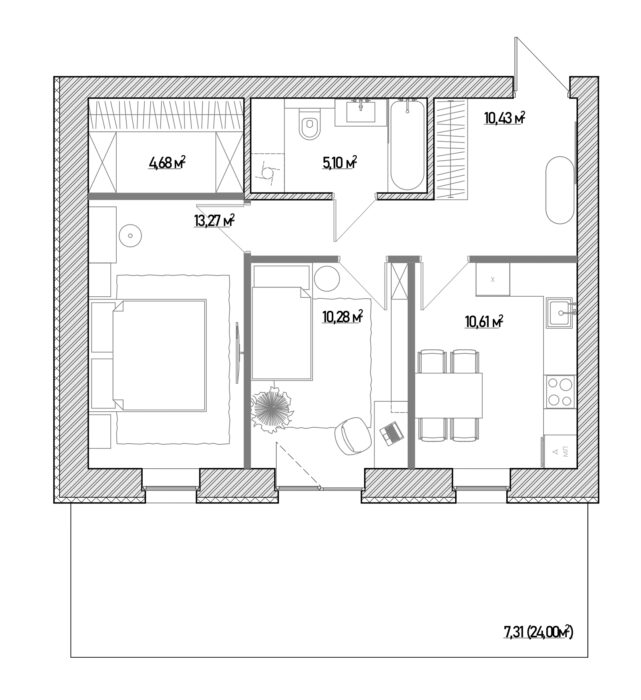 Типова кавартира 2 будинків 4 – 6