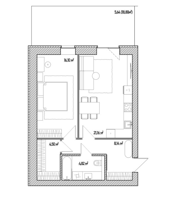 Типова кавартира 3 будинків 4 – 6