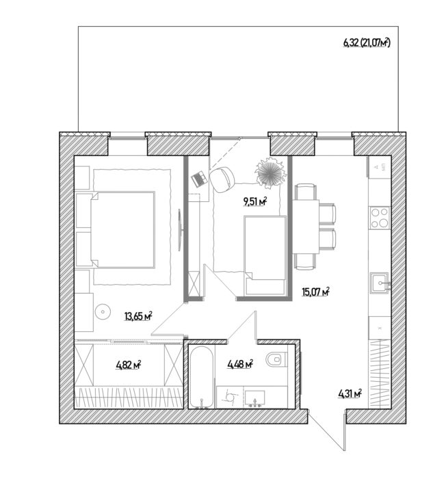 Типова кавартира 5 будинків 4 – 6