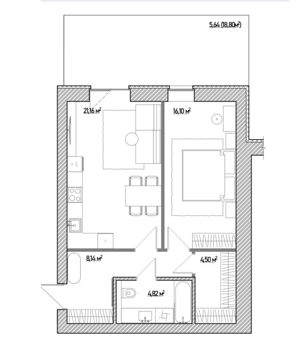 Типова кавартира 3 будинків 7