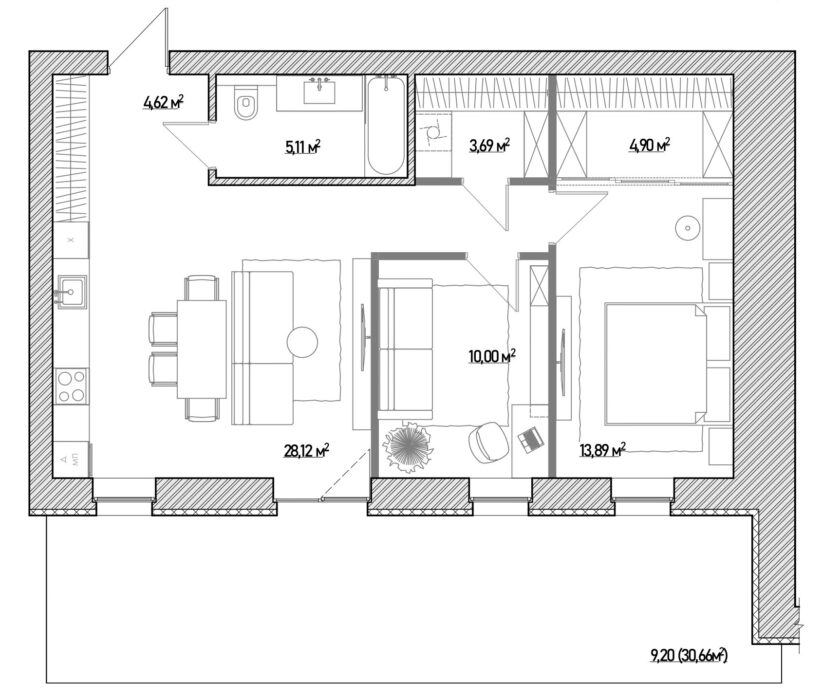 Типова кавартира 8 будинків 4 – 6