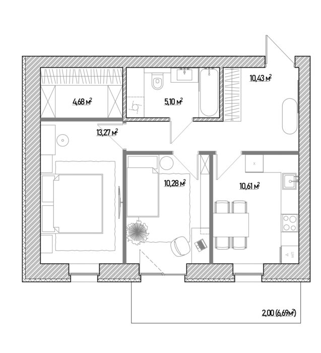 Типові кавартири 56,65,74,83 будинків 3-5