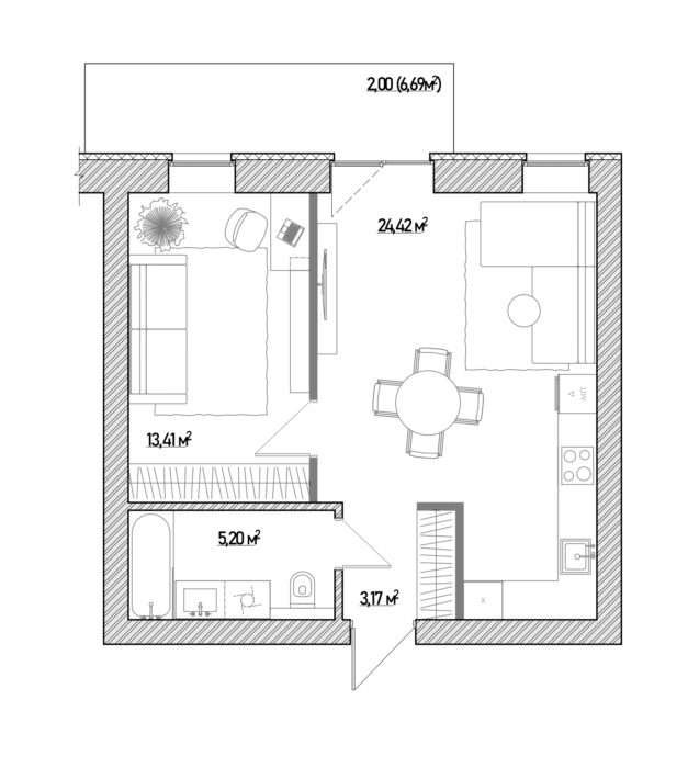 Типові кавартири 60,69,78,87 будинків 3-5