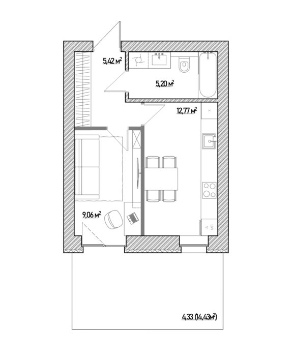 Типова кавартира 9 будинків 3 – 5