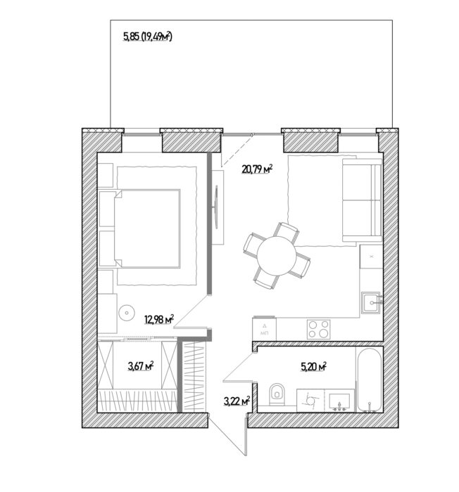 Типова кавартира 6 будинків 3 – 5
