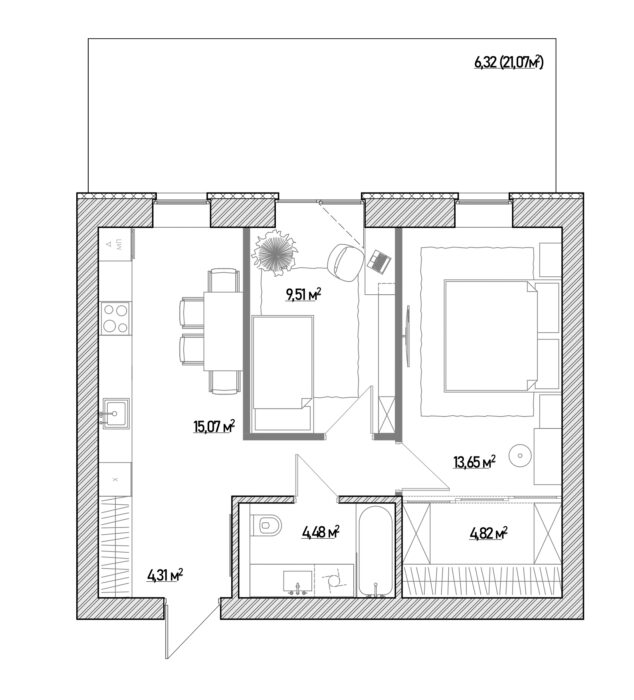 Типова кавартира 5 будинків 3 – 5