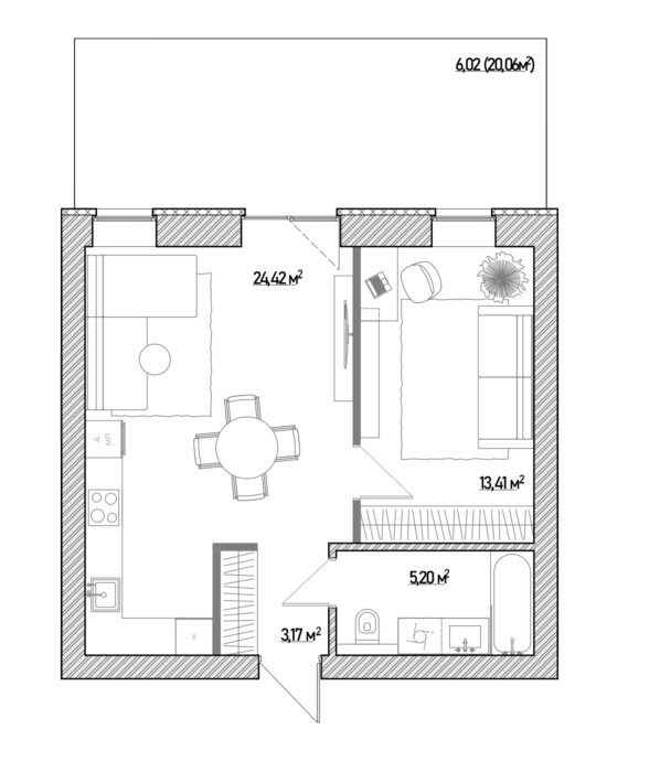 Типова кавартира 4 будинків 3 – 5