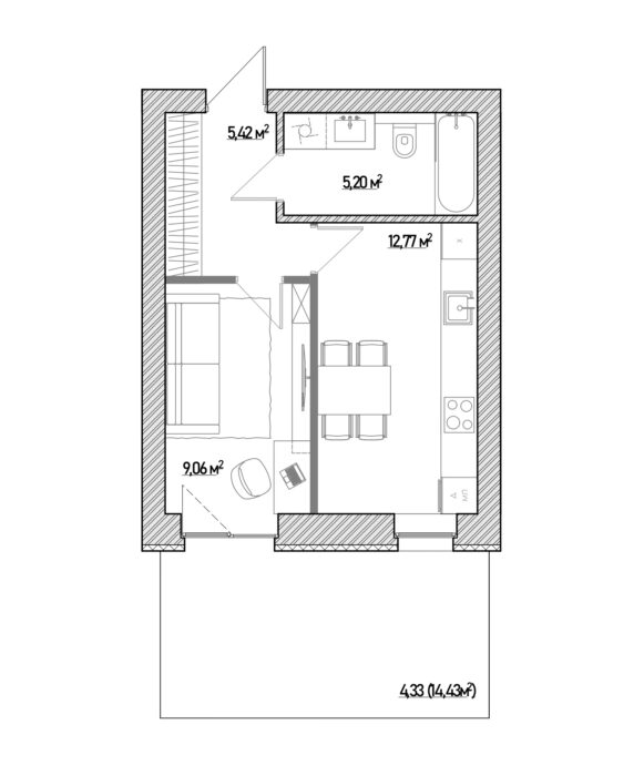 Типова кавартира 54 будинків 4 – 6