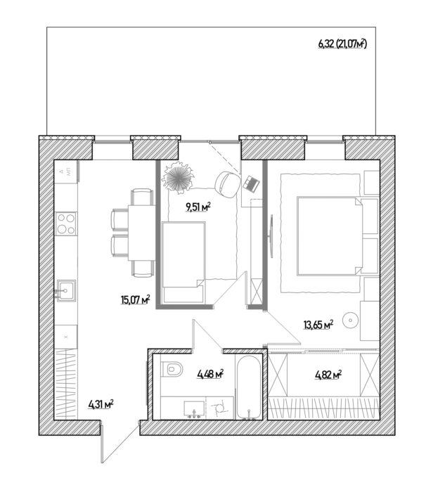 Типова кавартира 50 будинків 4 – 6